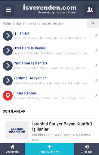 Android application İşverenden.com - İş ilanları screenshort
