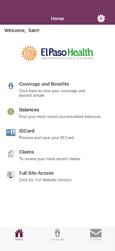 Android application El Paso Health screenshort