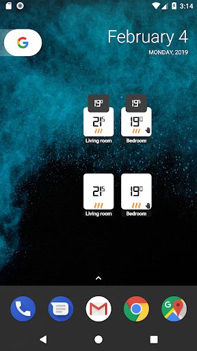 Android application Netatmo energy widget screenshort