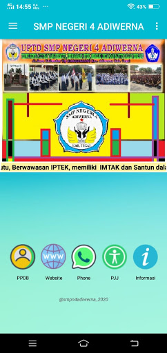 Android application SMPN 4 ADIWERNA screenshort