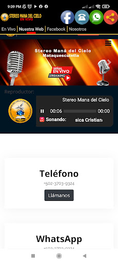 Stereo Mana del Cielo Screen 2