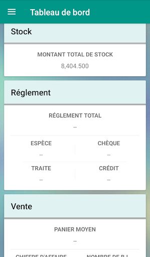 Android application ProCaisse Mobility screenshort