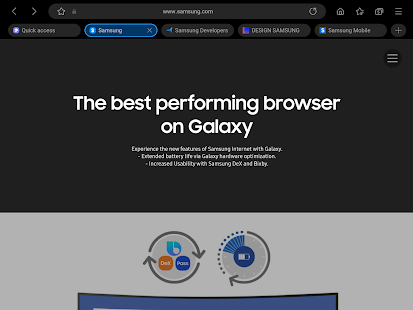 Samsung Internet Browser Tangkapan layar