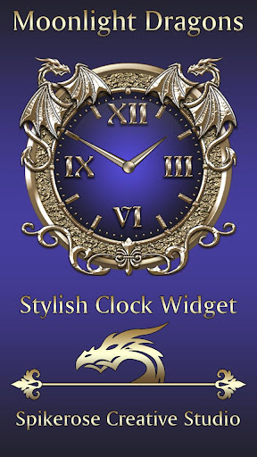 Android application Moonlight Dragons Clock Widget screenshort