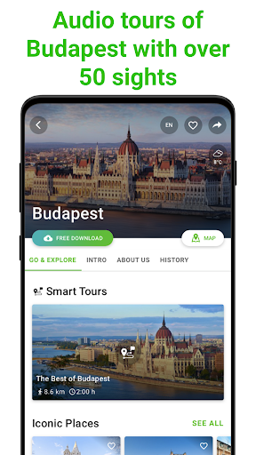 Android application Budapest Tour Guide:SmartGuide screenshort