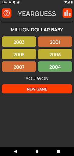 YearGuess: Movies - Trivia Screen 3