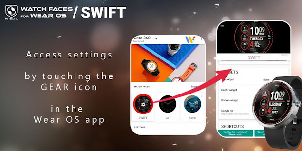 Swift Watch Face & Clock Widget Varies with device APK screenshots 3