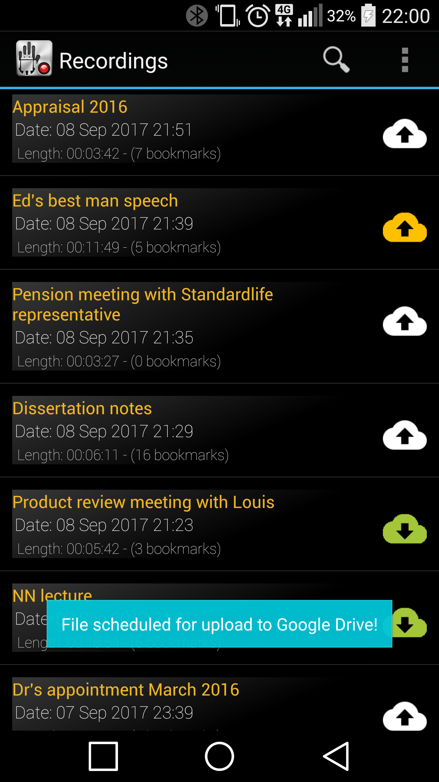 Android application Dictomate -  MP3\OGG Voice Recorder - Free screenshort