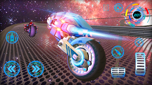 Android application Space Bike Galaxy Race screenshort