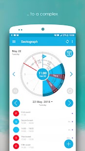 Sectograph. Planner & Time manager on clock widget Screenshot