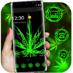 Cover Image of Download Green Neon Weed Black Business Theme 1.1.3 APK