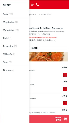 The Sea Street Sushi Bar Screen 2