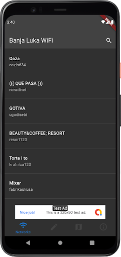 Android application Banja Luka WiFi screenshort