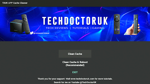 TDUK APP Cache Cleaner Screen 3