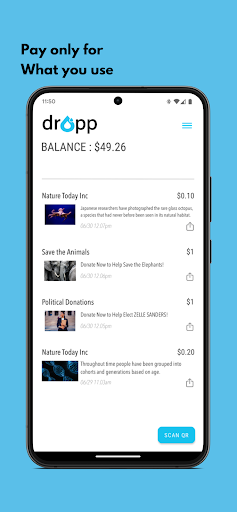 Android application Dropp: Payments & Wallet screenshort