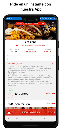 eat zone Screen 2