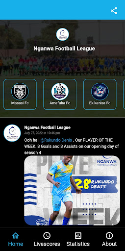 Android application Nganwa Football League screenshort