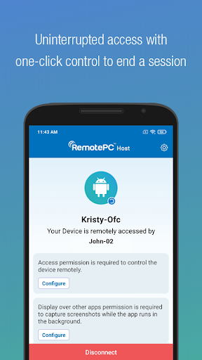 RemotePC Host Screen 3