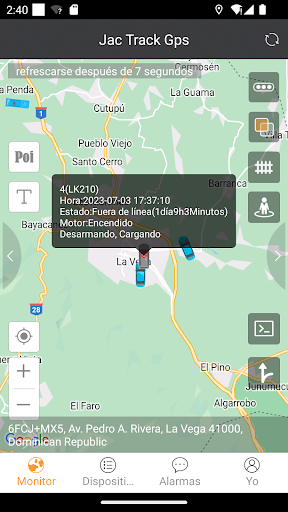 JAC TRACK GPS Screen 3