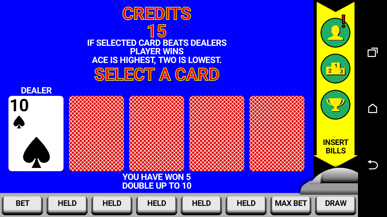 Android application Video Poker Classic Double Up screenshort