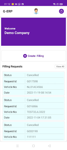 Android application Erp screenshort