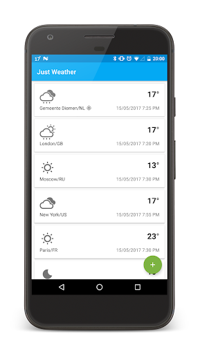 Android application Just Weather. Current Weather. screenshort