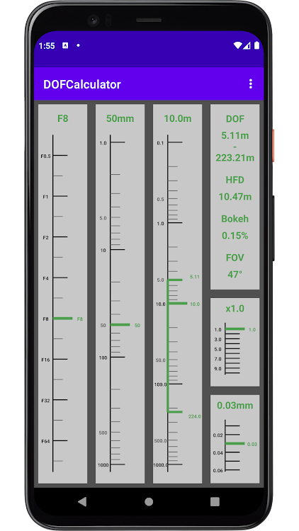 DOF Calculator - 1.06 - (Android)