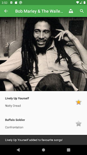 Favourite Musicians Screen 2