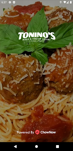 Android application Tonino's screenshort