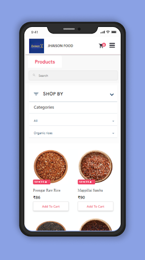 Android application Jhaison Food screenshort