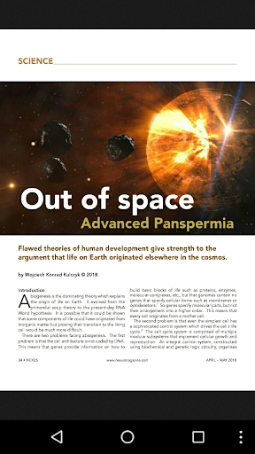 Screenshot of Nexus Magazine