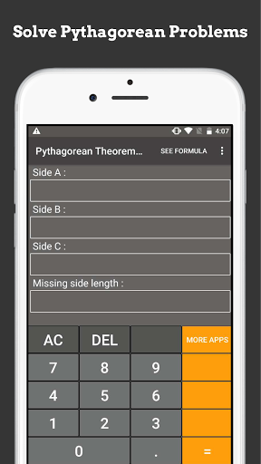Screenshot of Pythagorean Theorem Calculator