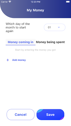 My Money: Money Tracking Screen 2