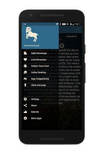 Android application Aries Horoscope screenshort