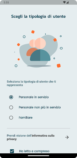 Android application ConDifesa screenshort