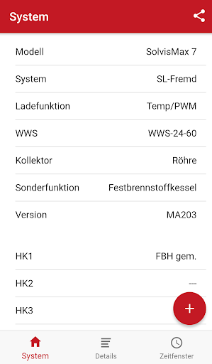 Android application SolvisParameter screenshort