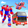 US Car Robot Bus Transform : Helicopter Robot Game icon