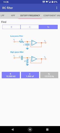 Operational amplifier tools Screen 3