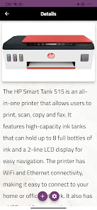 Captura 2 HP smart tank 515 App Guide android