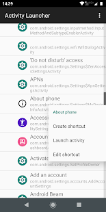 Activity Launcher Screenshot