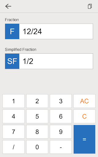 Simplify Fractions Calculator ekran görüntüsü