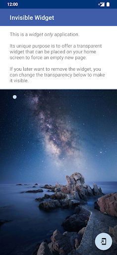 Android application Invisible Widget screenshort