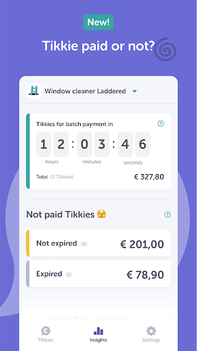 Android application Tikkie Zakelijk screenshort