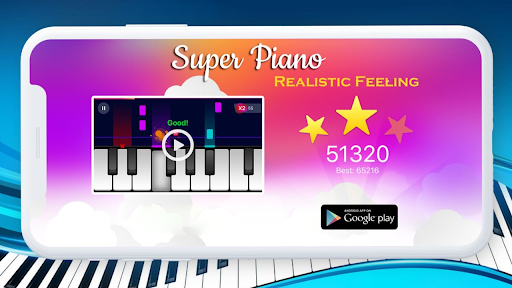 Android application Real Piano Learning Keyboard screenshort