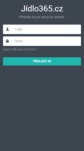 Android application Jídlo365 Obsluha screenshort