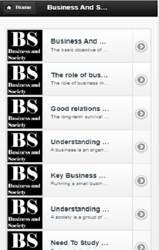 Android application Business Society screenshort