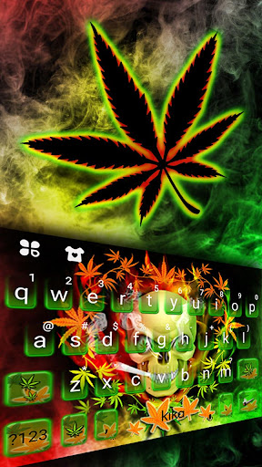 Android application Smoke Skull Keyboard Theme screenshort