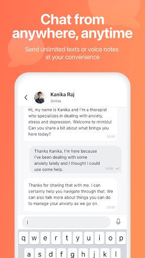 mimblu - mental health support Screen 2