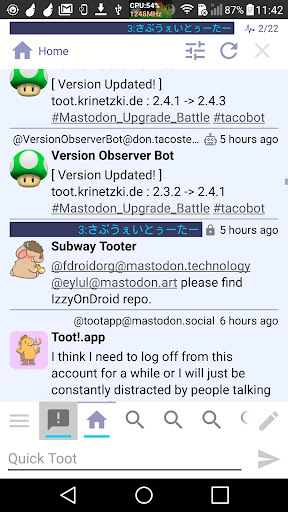 Android application Subway Tooter screenshort