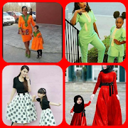 moms and kids couple dress